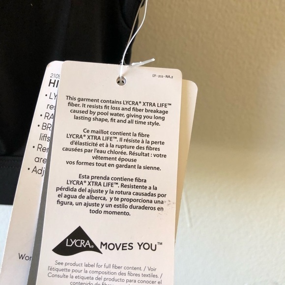 Athleta Black High Neck Loop Bikini Top 40 B/C - Picture 7 of 11